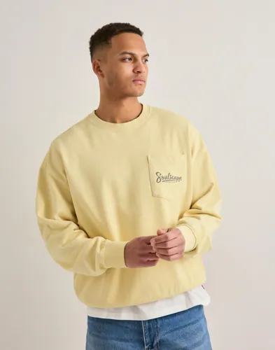 Solid Tadeus sweatshirt för herr med rundad hals och bröstficka med logga