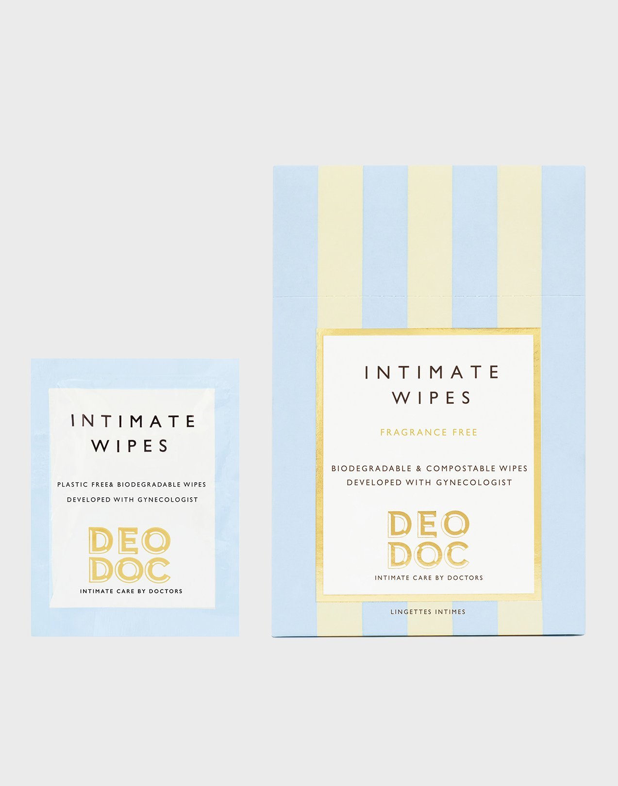 DeoDoc - Transparent - Intimate Wipes - Fragrance Free