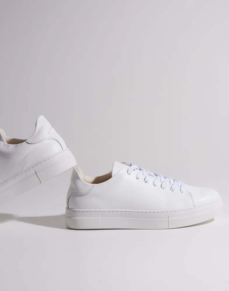 Buy Selected Men SLHDAVID CHUNKY LEATHER SNEAKER NOO White NLYMAN