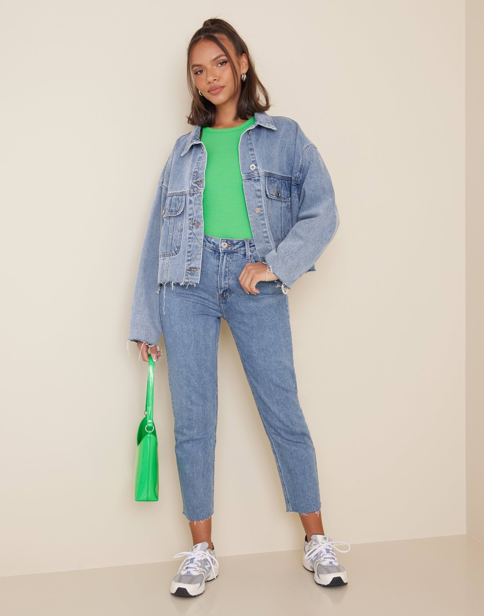 ONLY ONLEMILY POCKET SHORTS - Short en jean - ecru/écru