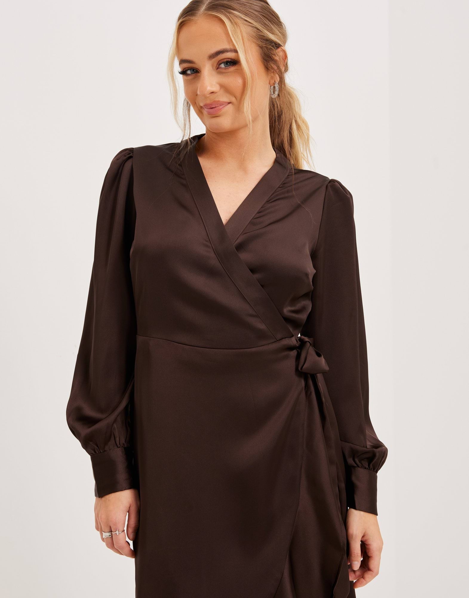 OBJSATEEN WRAP DRESS A FAIR