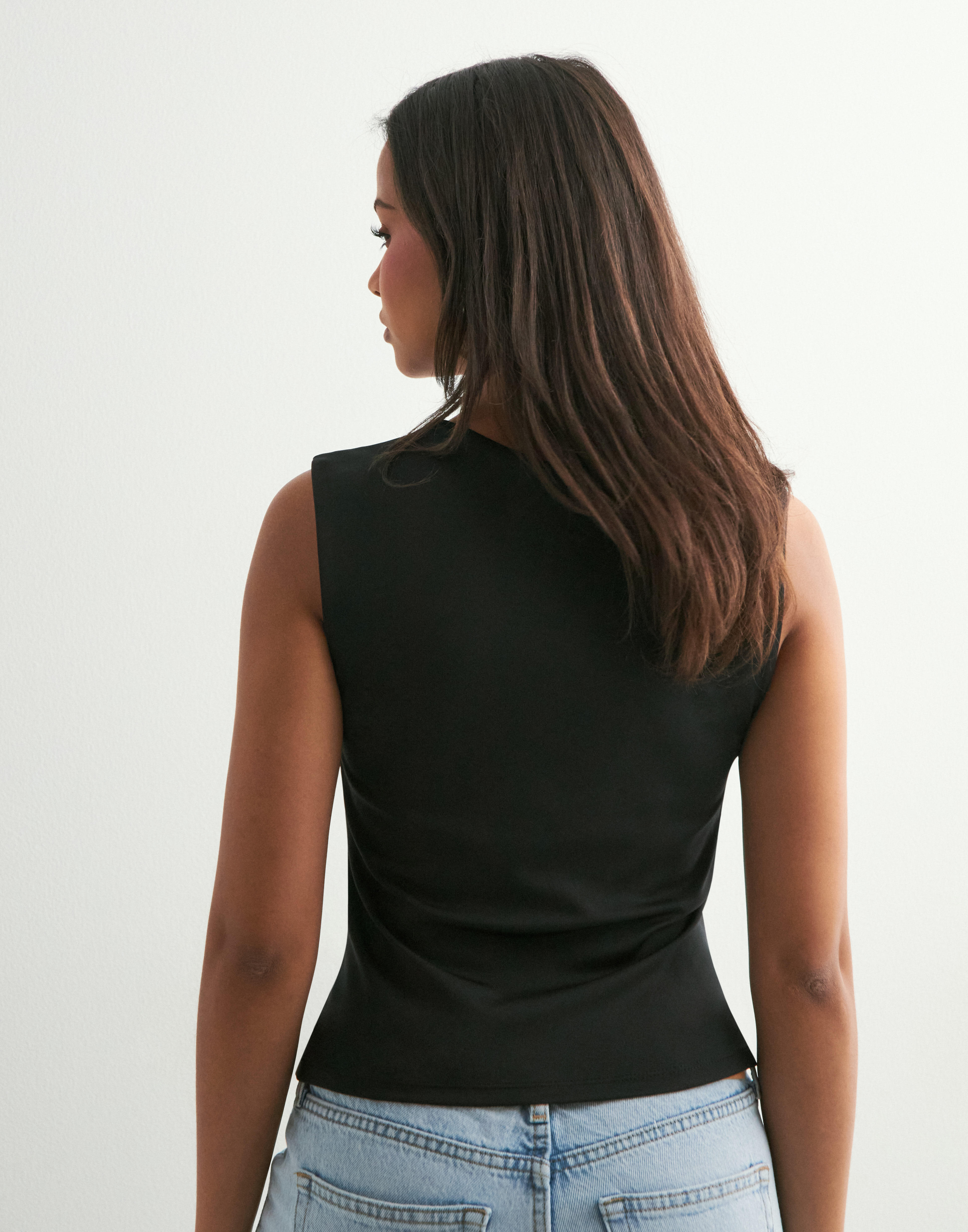 Buy Vero Moda VMMILLION SL SQUARE NECK TOP SB5 TS - Black