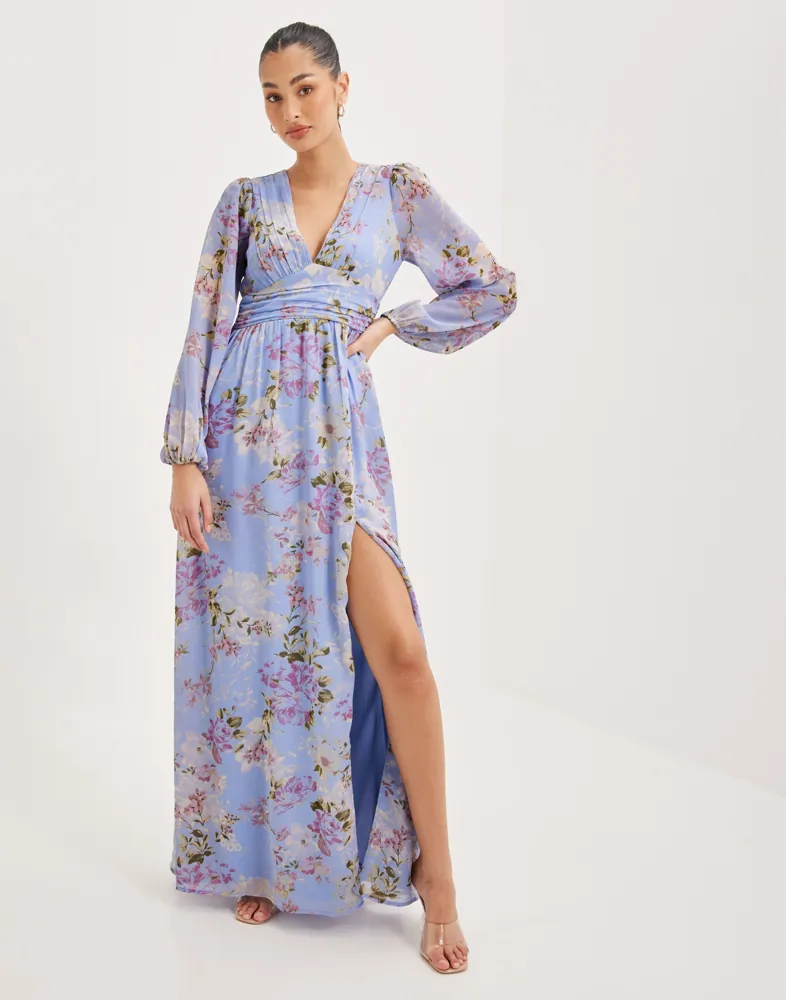 remember me dress blue print Mary Claire Dress- Blue