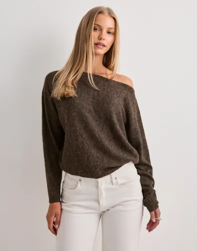 Nelly - Brun - Slouchy Knit Sweater