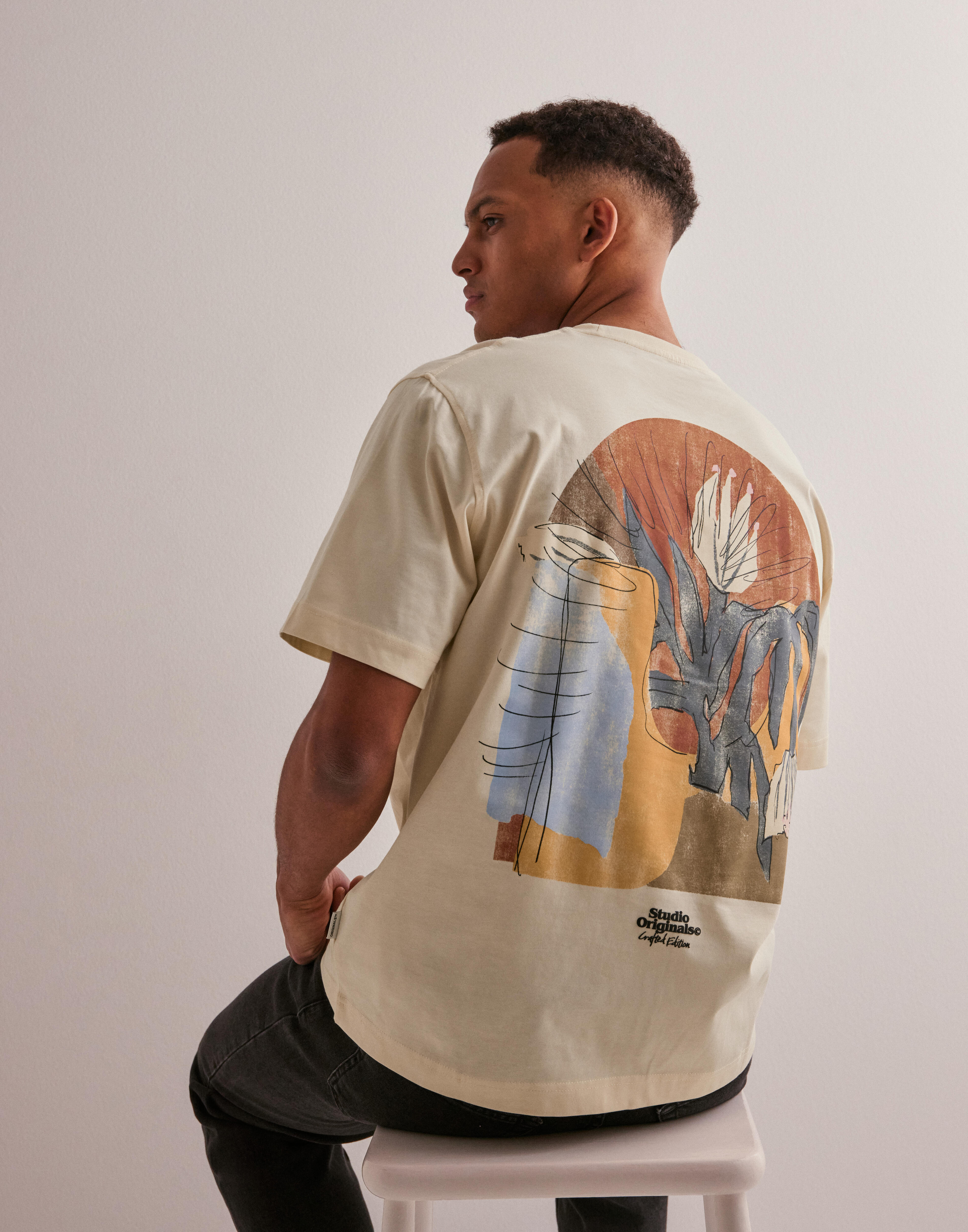 Buy Jack & Jones JORPAROS ABSTRACT TEE SS CREW NECK - Antique