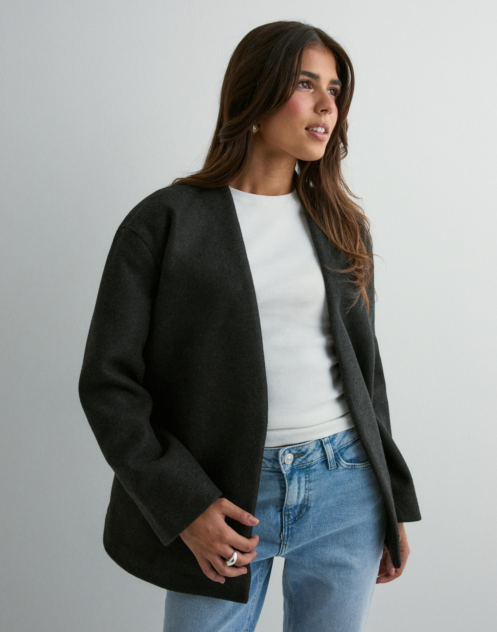 Buy Only ONLFOX-TRILLION SHORT BELT JACKET P - Dark Grey Melange