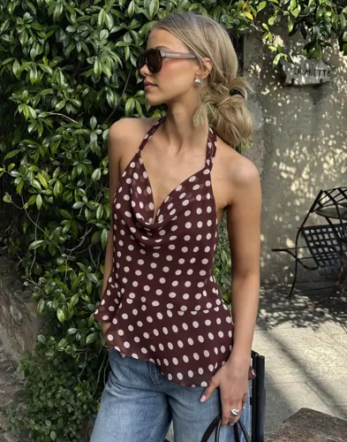 Nelly - Mønstret - Flawless Halter Neck Top