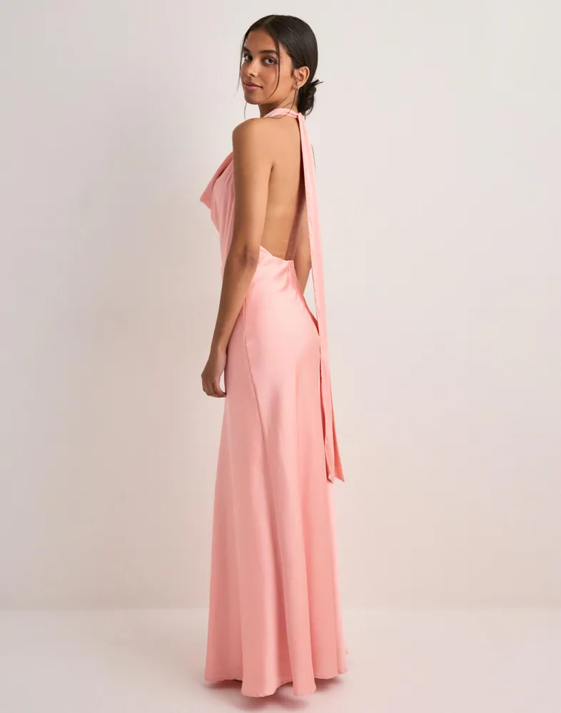 Buy Nelly Halter Bow Dress - Peach | Nelly.com