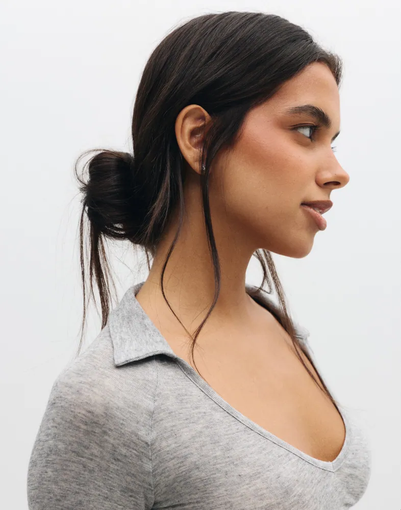 Nelly Soft Wool Blend Collar Top skjortor & blusar dam – bild 3