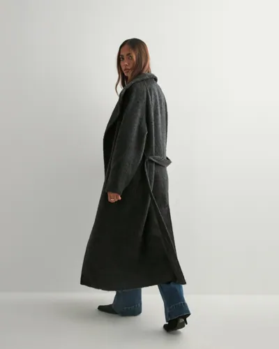 High Collar Belted Coat 3