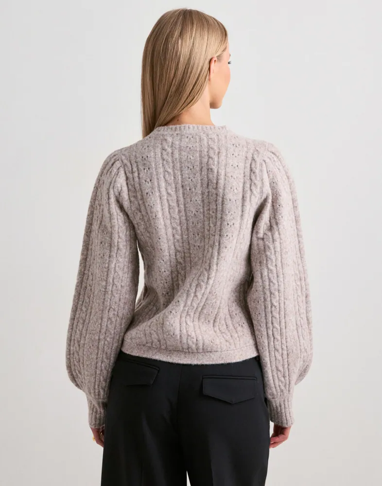 NEO NOIR Koteas Cable Knit Cardigan dam – bild 3