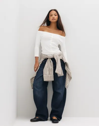Nelly Button Up Boatneck Top toppar dam – bild 2