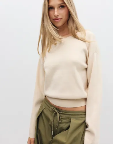 Vero Moda - Hvid - Awhanna Ls Crew Neck Knit Pullover
