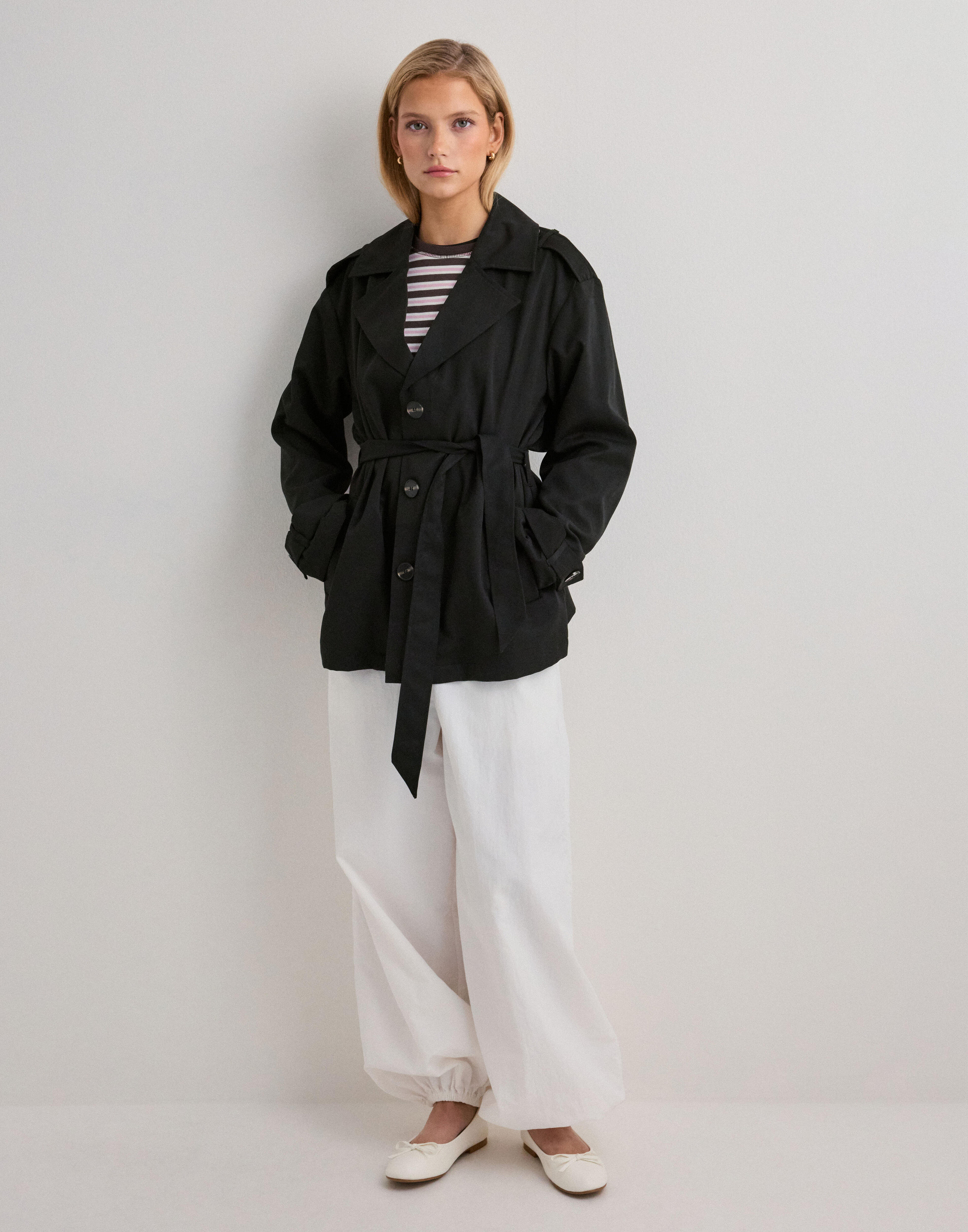Buy Only ONLLINE SHORT TRENCHCOAT OTW - Black | Nelly.com