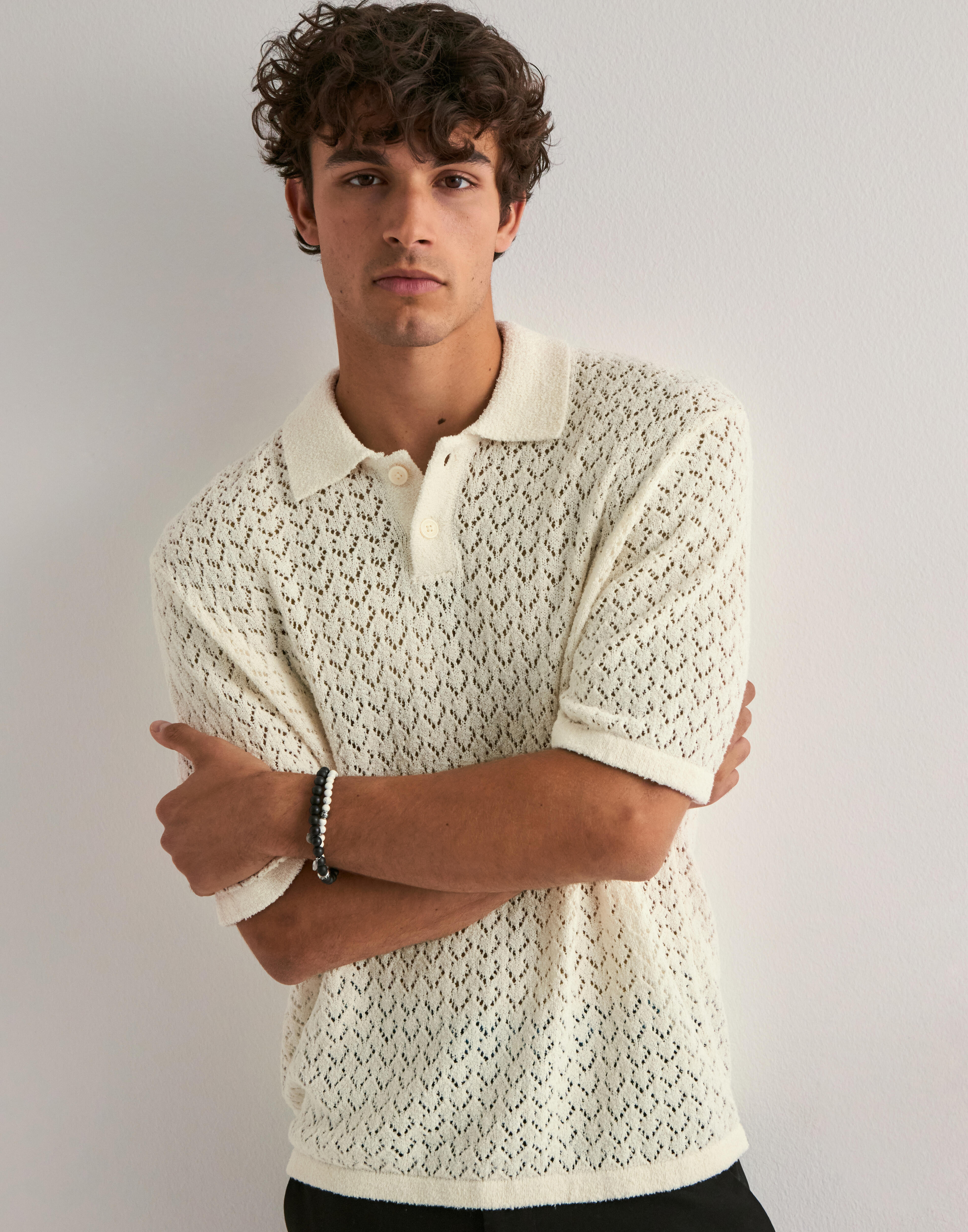 Buy Jack & Jones JORHYDRA KNIT SS POLO - Sea Salt | NLYMAN