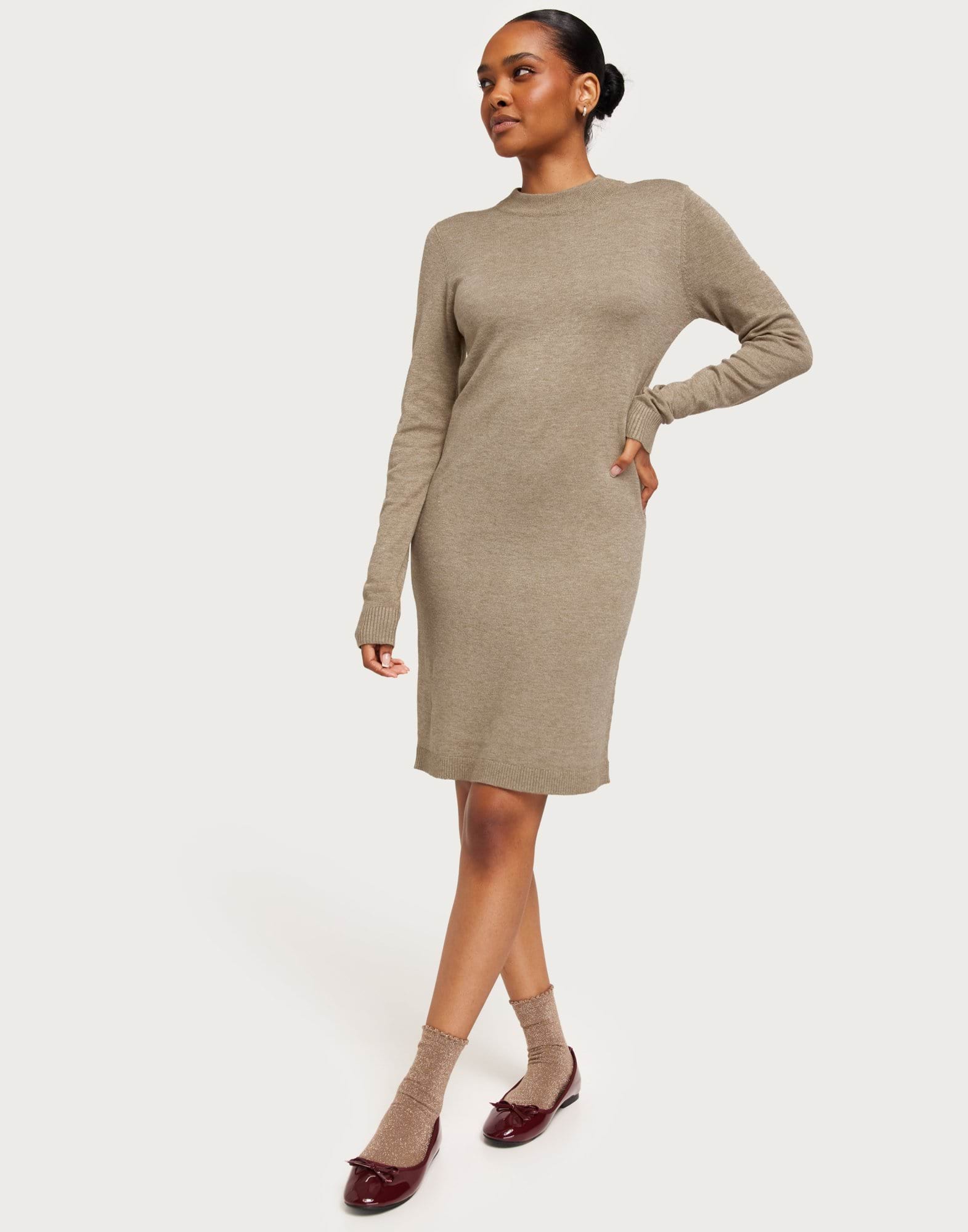 OBJTHESS L/S KNIT DRESS NOOS