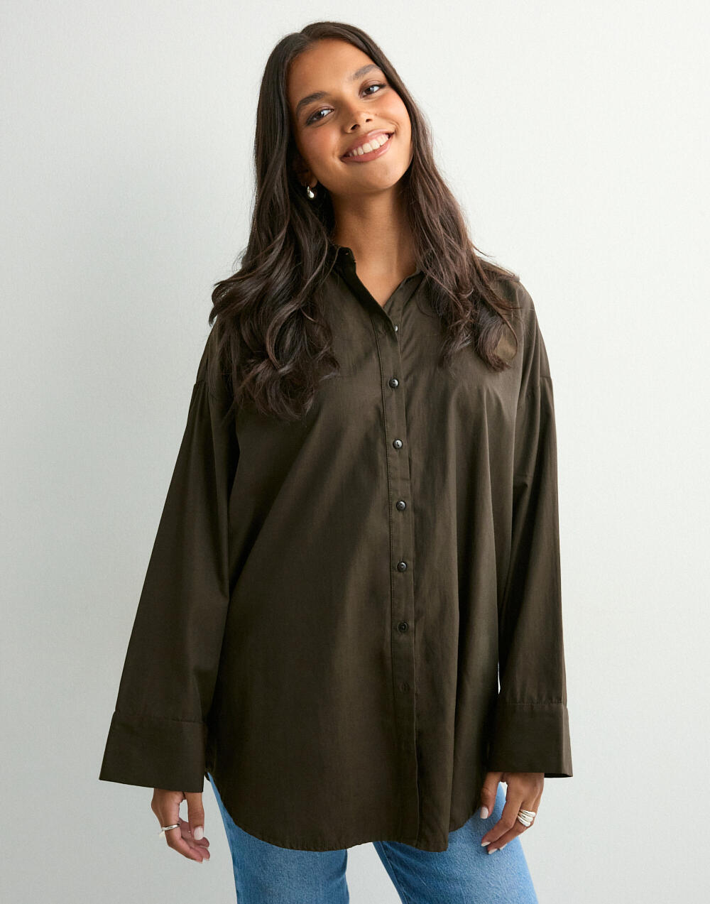 Buy Pieces PCJENNA LS LONG OS SHIRT WVN D2D - Delicioso