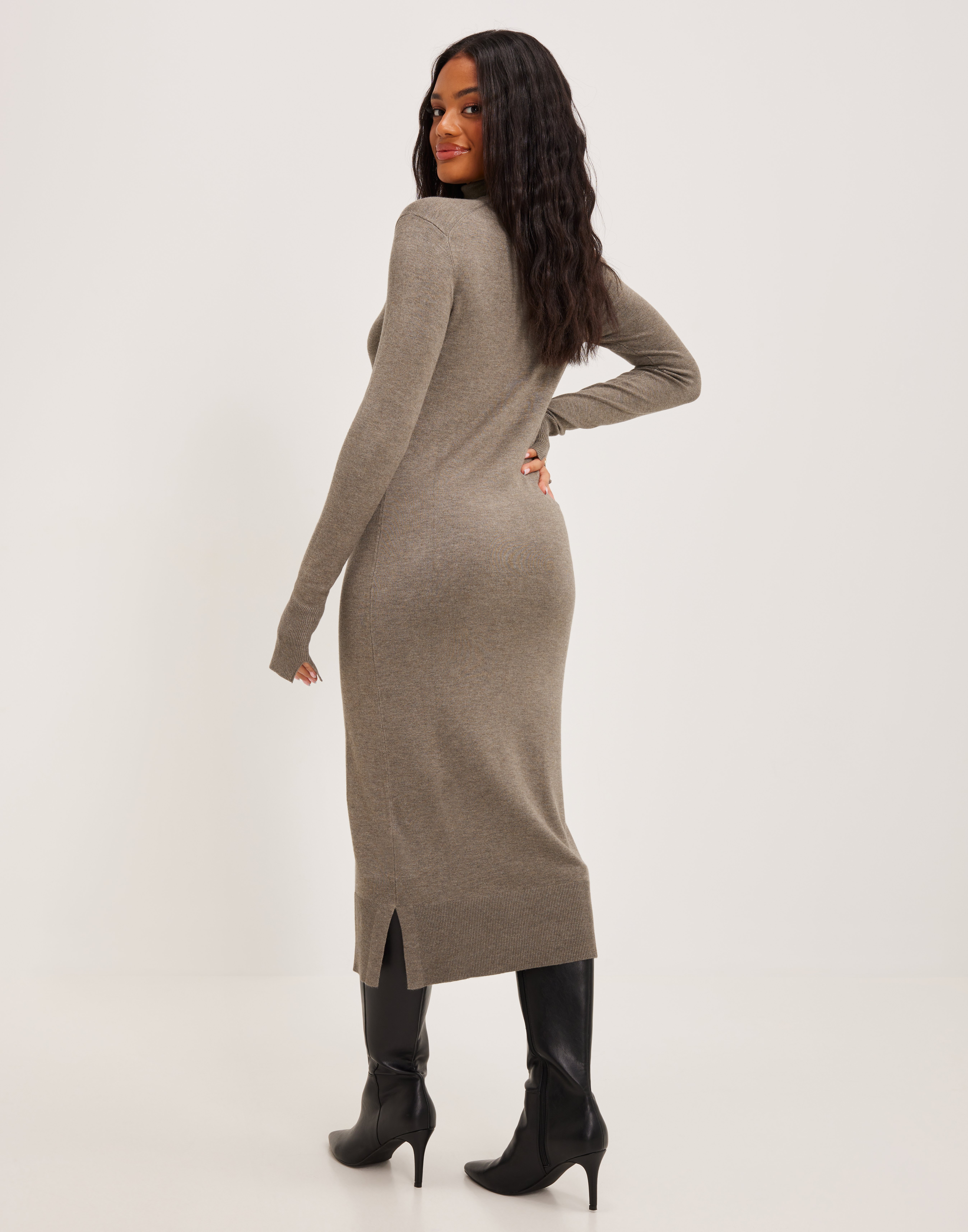 Buy JJXX JXCAT SOFT ROLL NECK DRESS KNIT SN - Brindle | Nelly.com