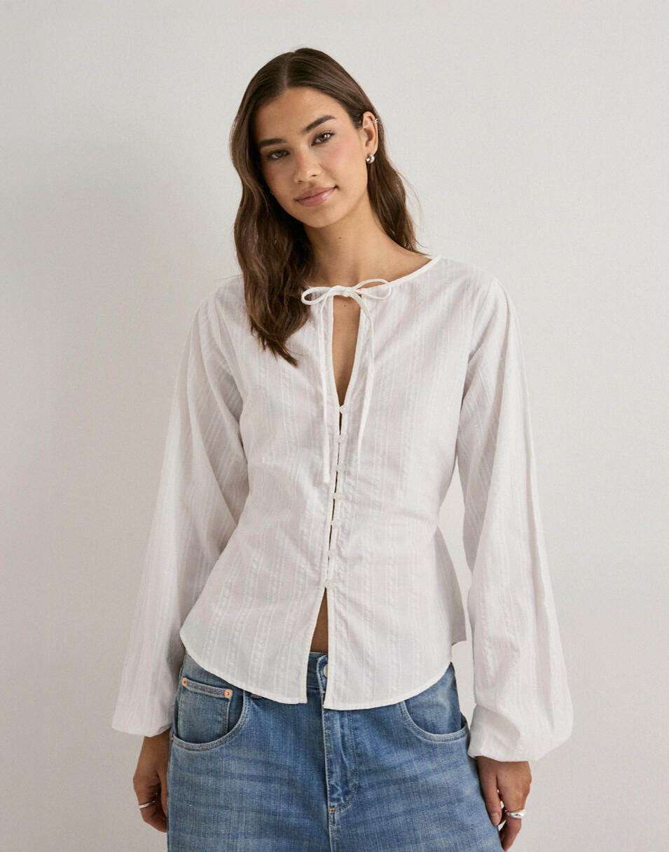 Buy Nelly Clean Structure Blouse - White | Nelly.com