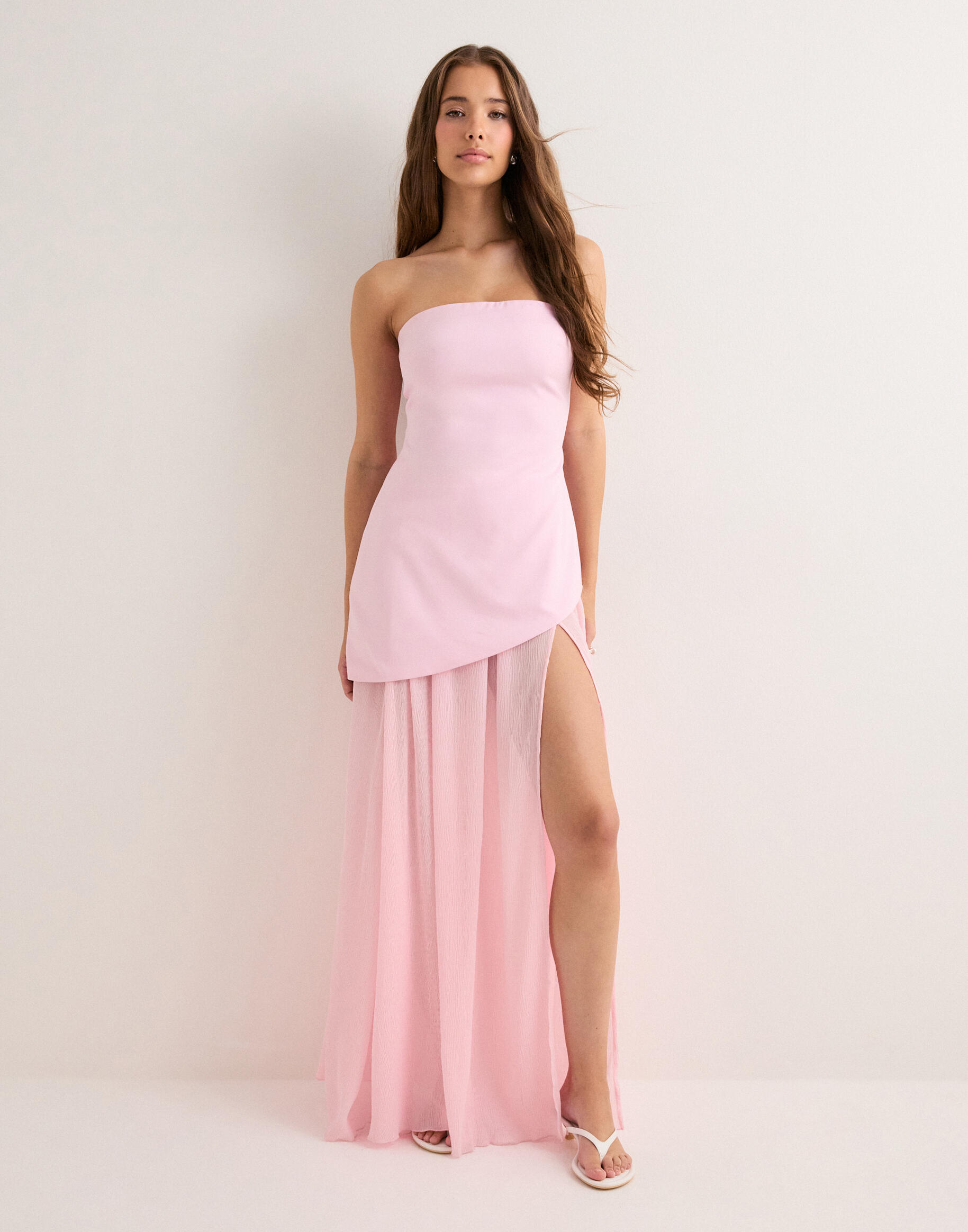 pink two piece dress Two-Piece Satin Party Dress, Short Sleeve Jewel Neck Top with Tea-Length A-Line Skirt, Built-In Bra, Zipper Back, Sweet Modern Style for Girls, piece dress with fitted feather skirt by Rachel Allan 40187 Buy Nelly Two Piece Dress