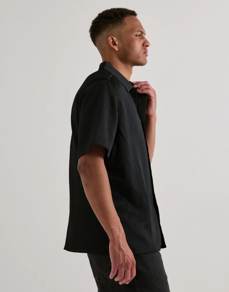 LES DEUX Hector Plissé Ss Shirt Kortärmade skjortor skjortor & blusar herr – bild 2