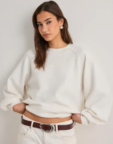 Nelly - Hvid - Seam Focus Knit Sweater