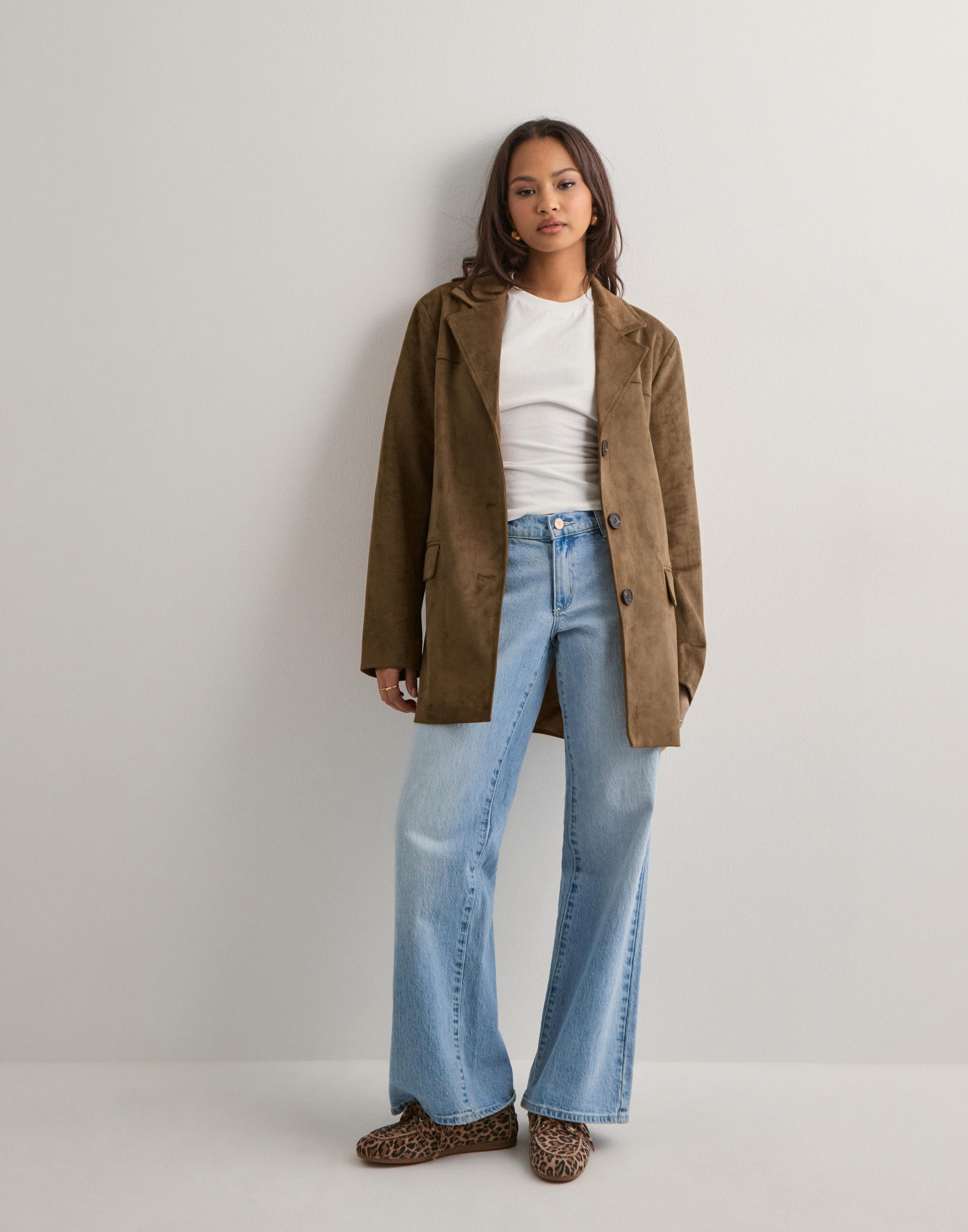 Only Dames Onltulip Life Faux Suede Jacket OTW, cognac, x_l, cognac, x_l