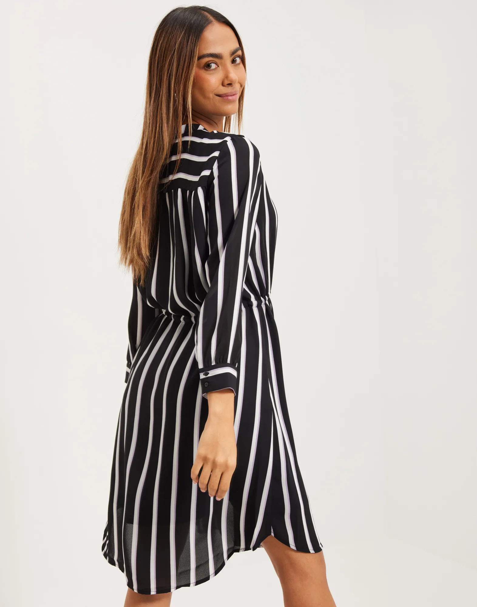Damina 7 8 Aop Dress Black Aop Aop