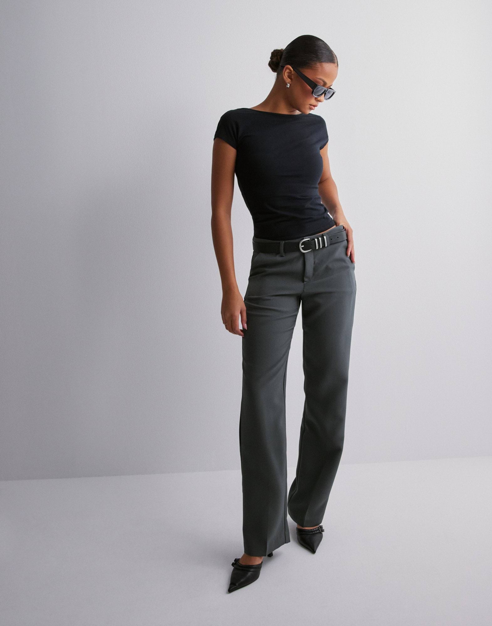 Low Waist Straight Leg Pants