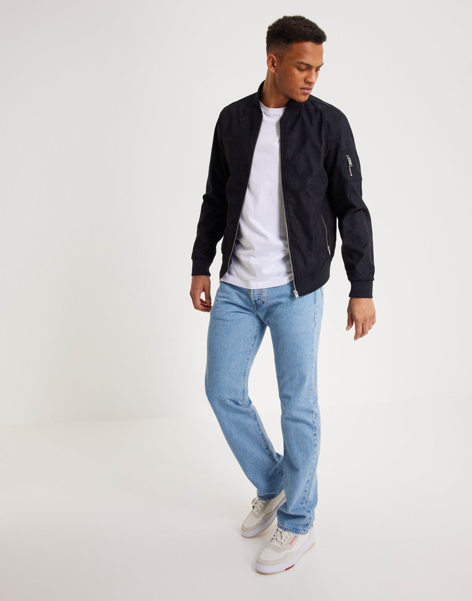 JJEROCKY FAUX SUEDE BOMBER NOOS