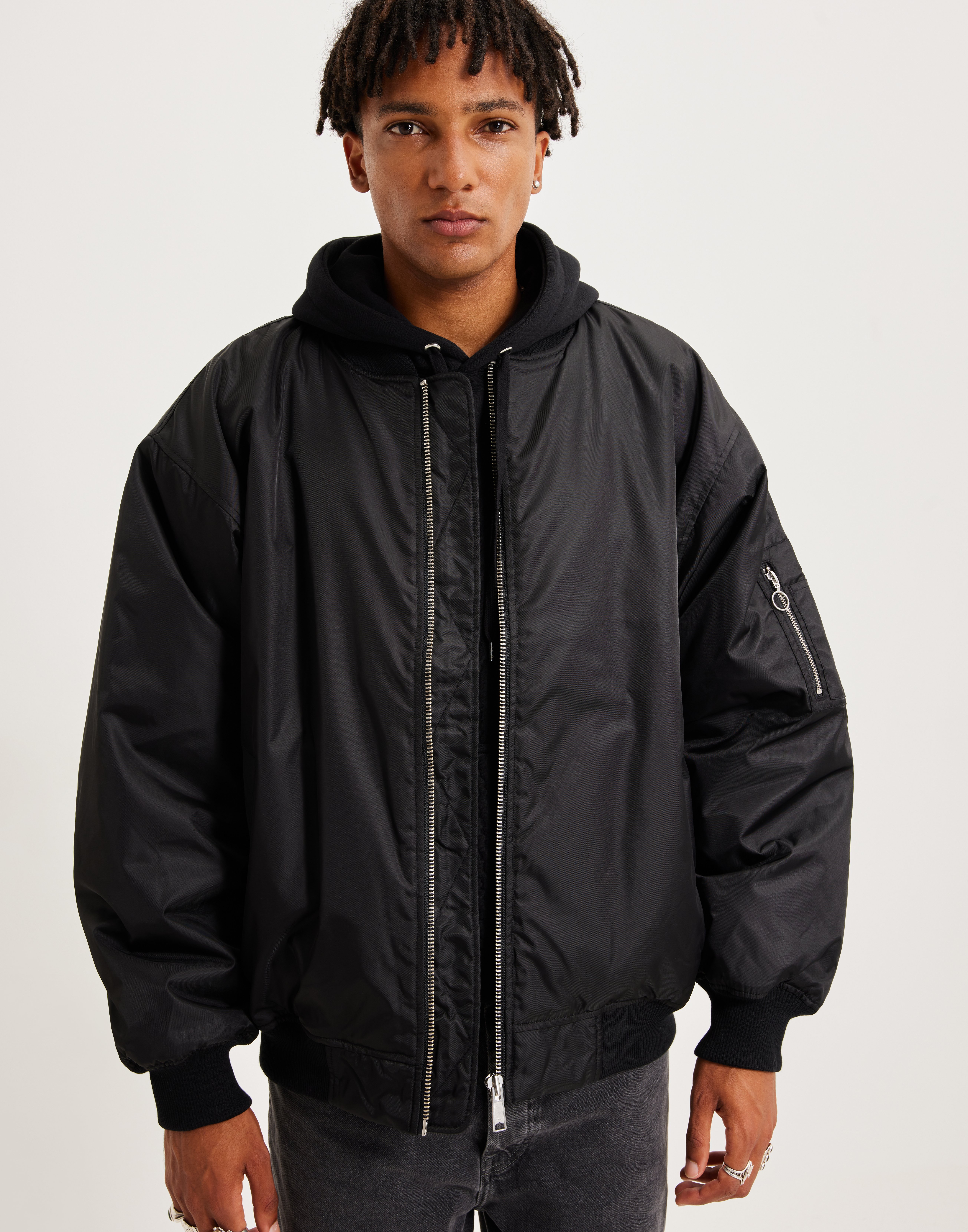 Buy Dr Denim Hector Bomber Jacket - Black | NLYMAN