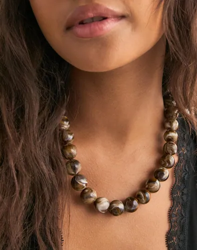 Pieces - Brun - Pcregitse D Necklace