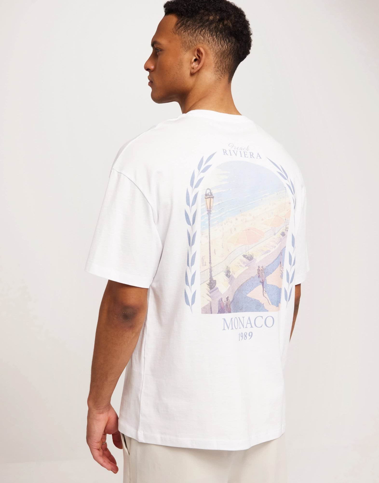 Buy Jack & Jones JORLEAGUE TEE SS CREW NECK WE3223 - White Monaco
