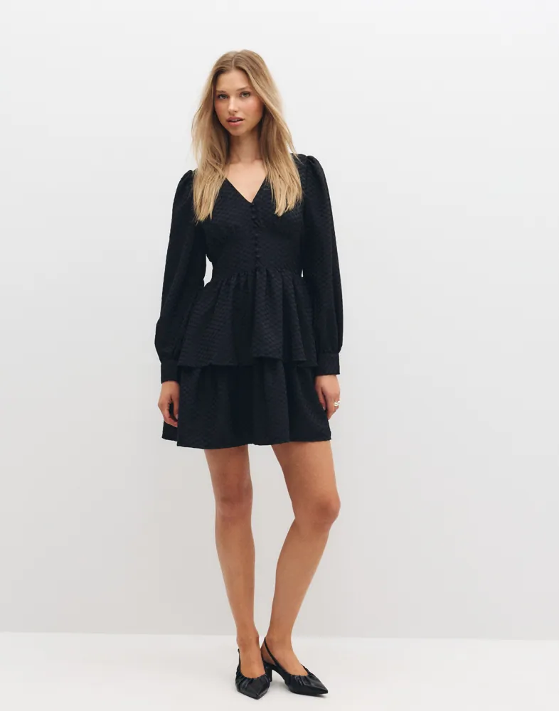 VERO MODA Vmaugusta Ls Layer Short Dress Wvn klänningar dam – bild 2