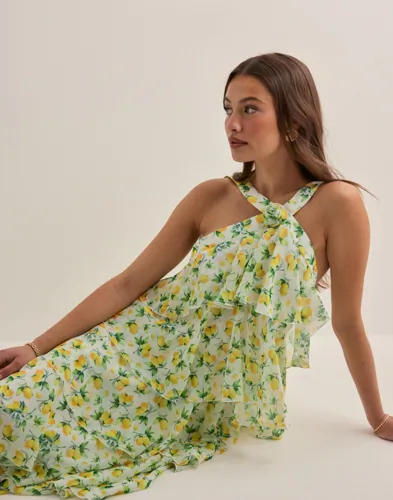 Vero Moda - Mønstret - Vmfelicia Sl Ruffle Maxi Dress