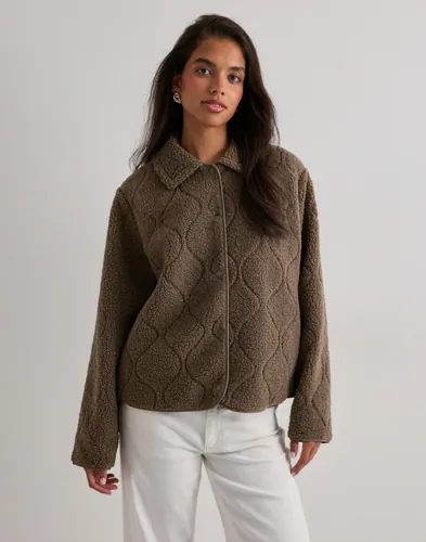 Only - Brun - Onlkelly Teddy Quilted Jacket Otw