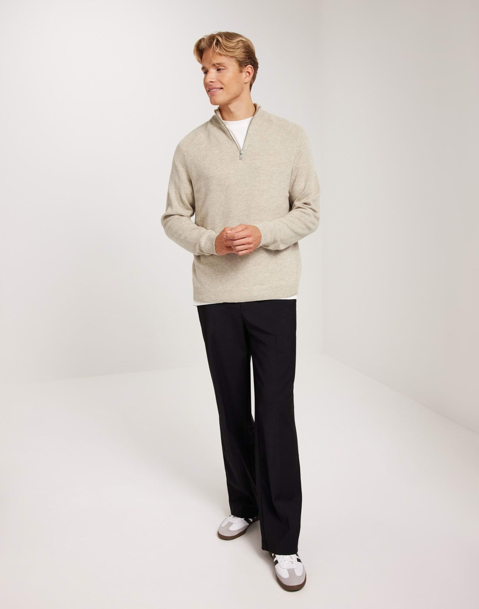 ONSEDWARD REG 7 WOOL HALF ZIP KNIT