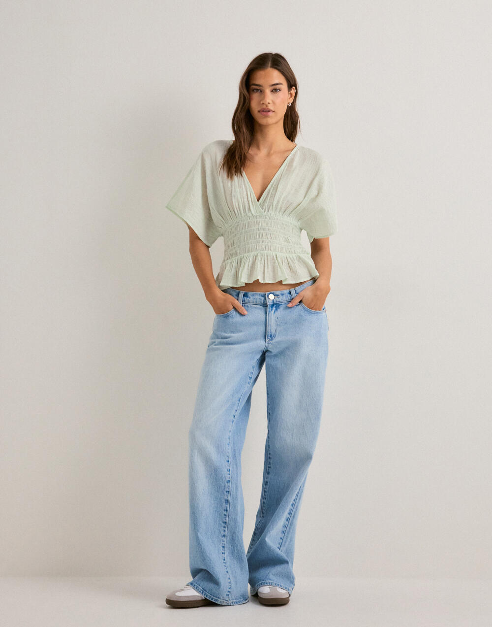 Buy Nelly Spring Smock Blouse - Green | Nelly.com