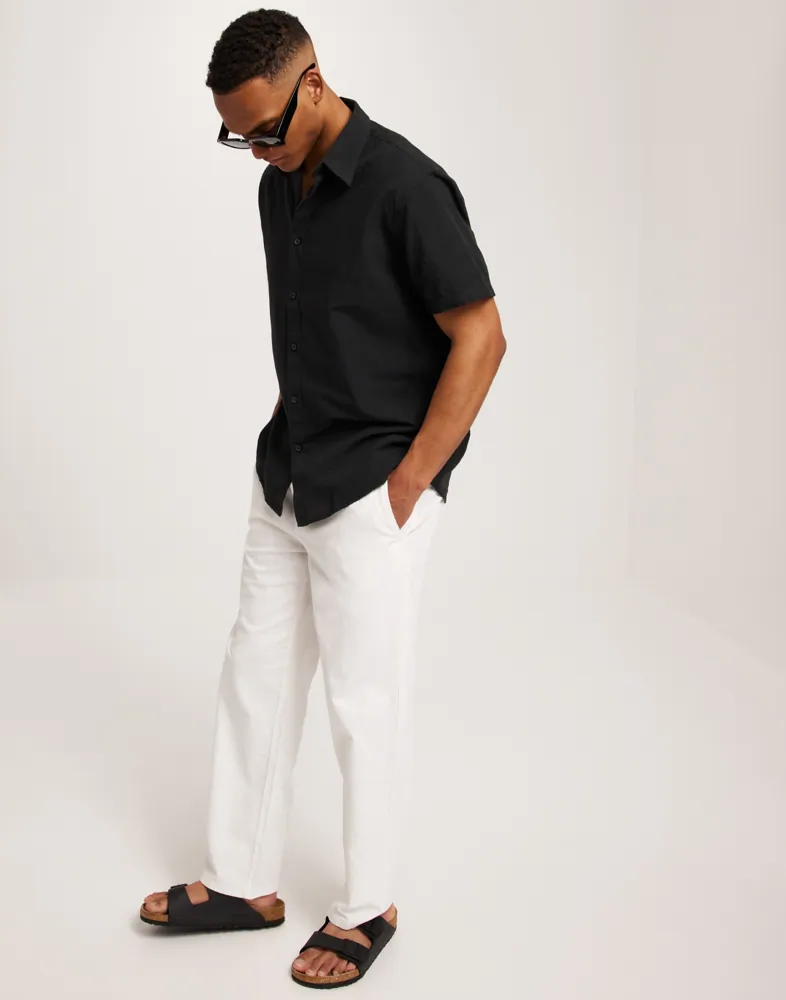 SLHREGNEW-LINEN SHIRT SS CLASSIC