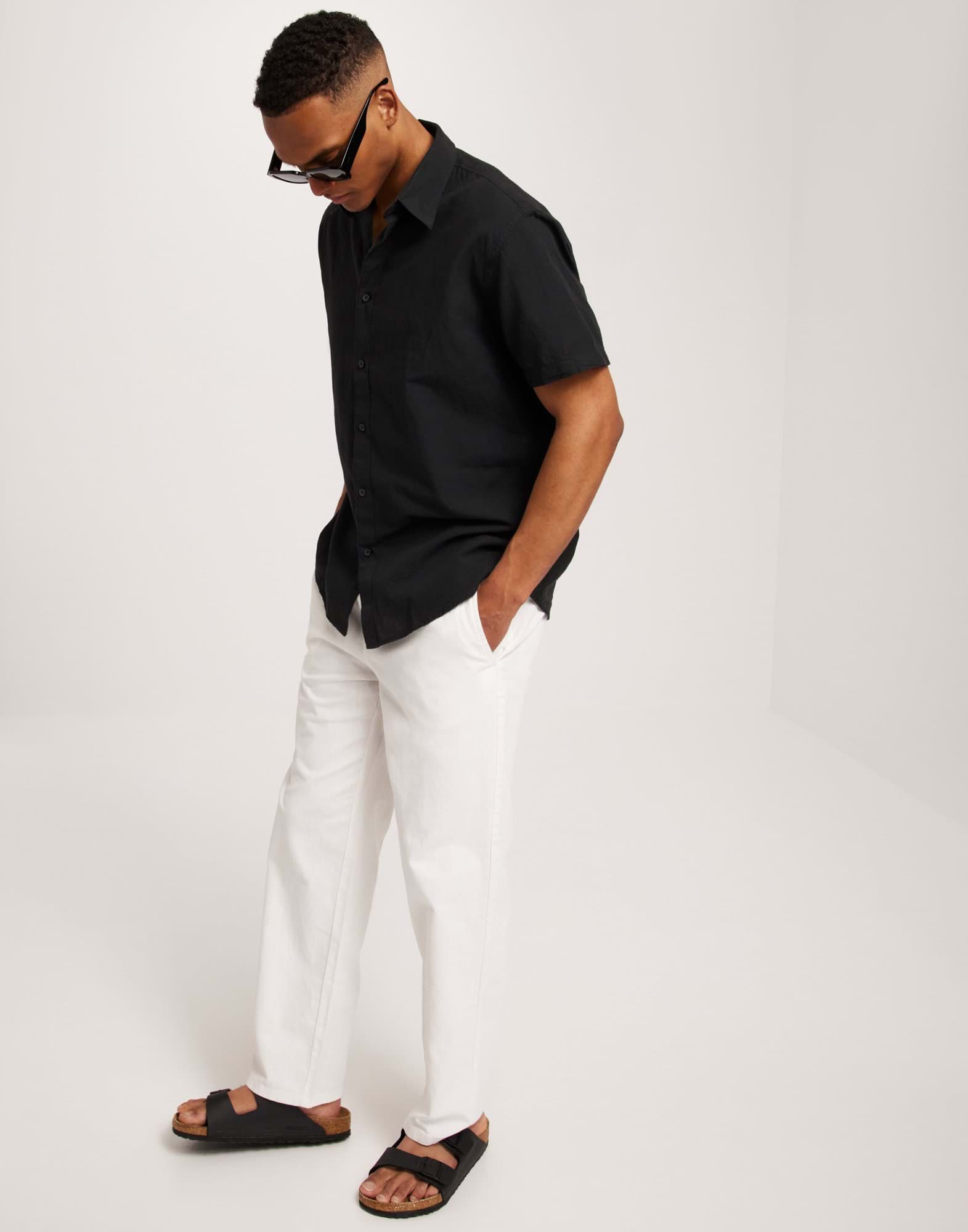 SLHREGNEW-LINEN SHIRT SS CLASSIC W