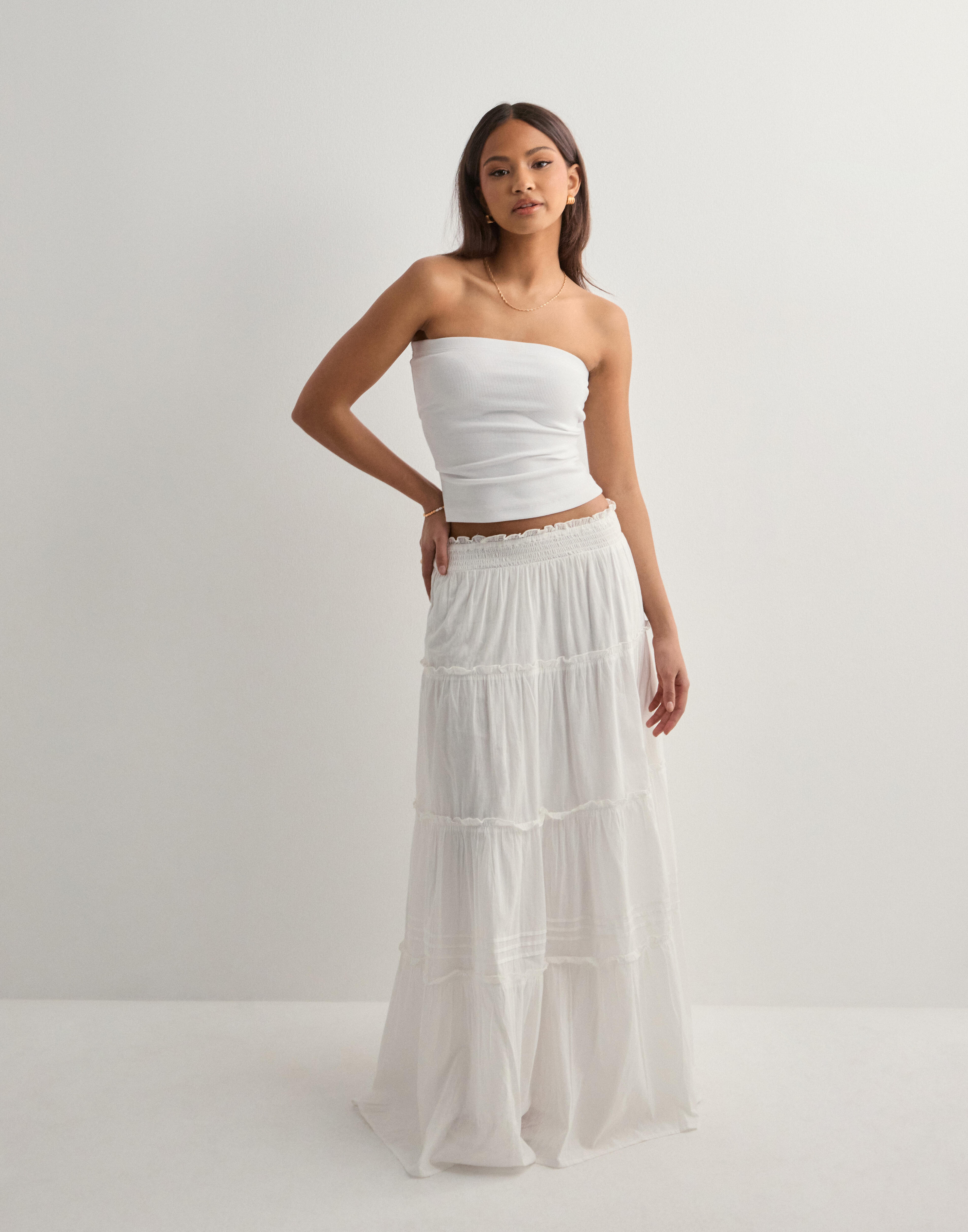 Surplice white skirt with buttons | Genny