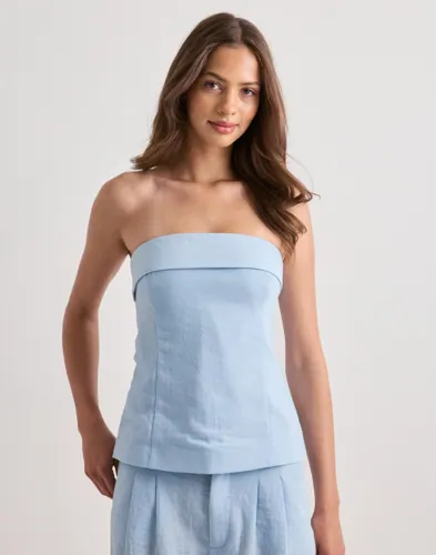Only - Blå - Onlemmia S/L Tube Top Pnt