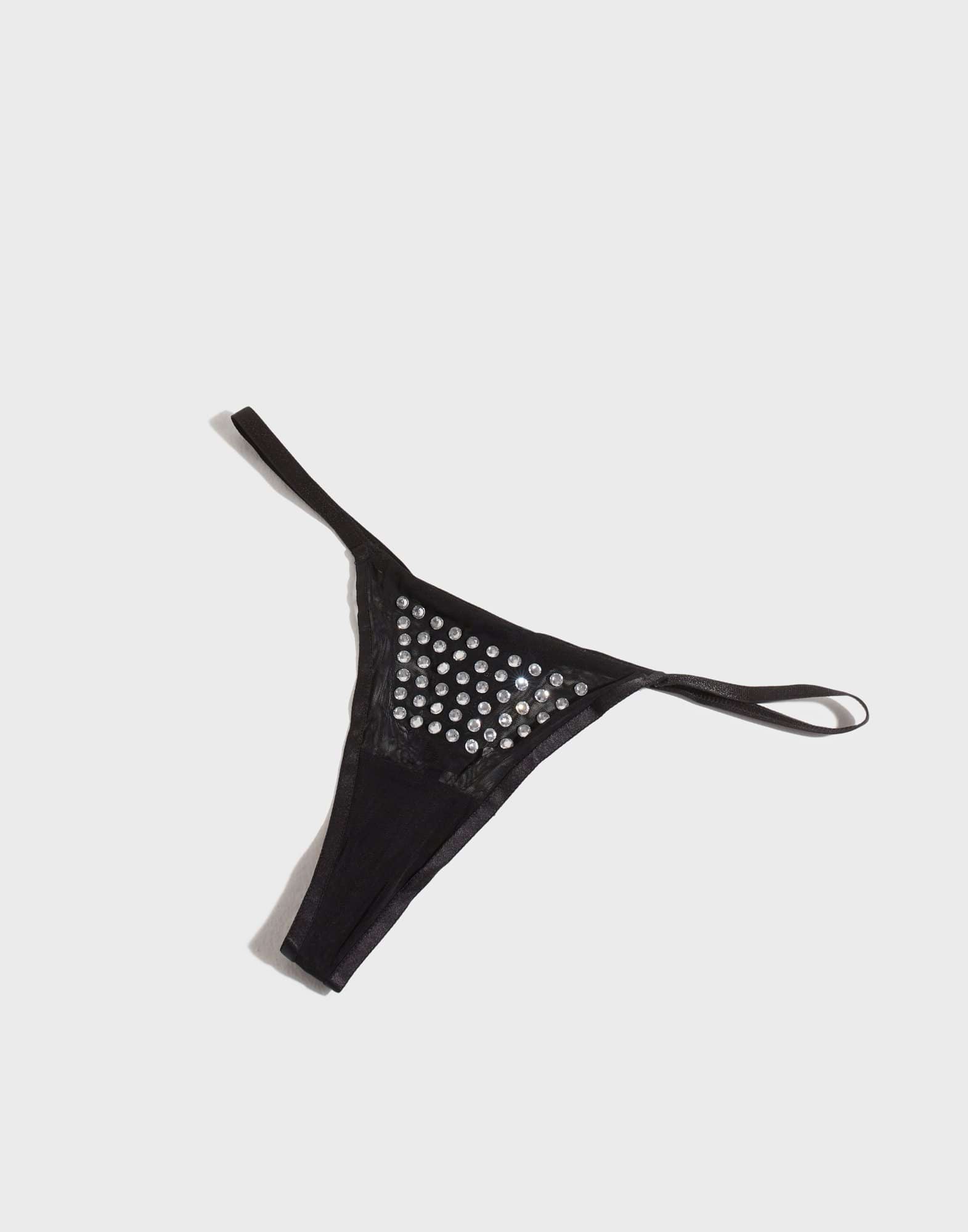 Ashish Diamante Mesh Thong