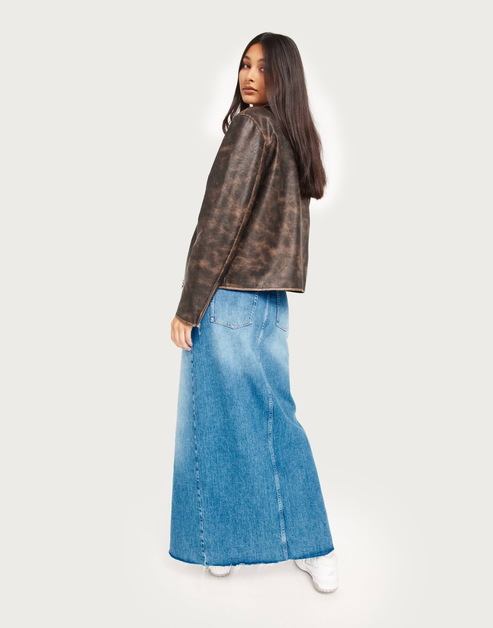 Long Denim Skirt