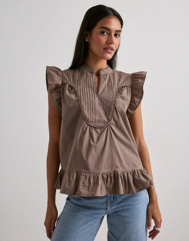 Onladda S/L V-Neck Top Ex Wvn