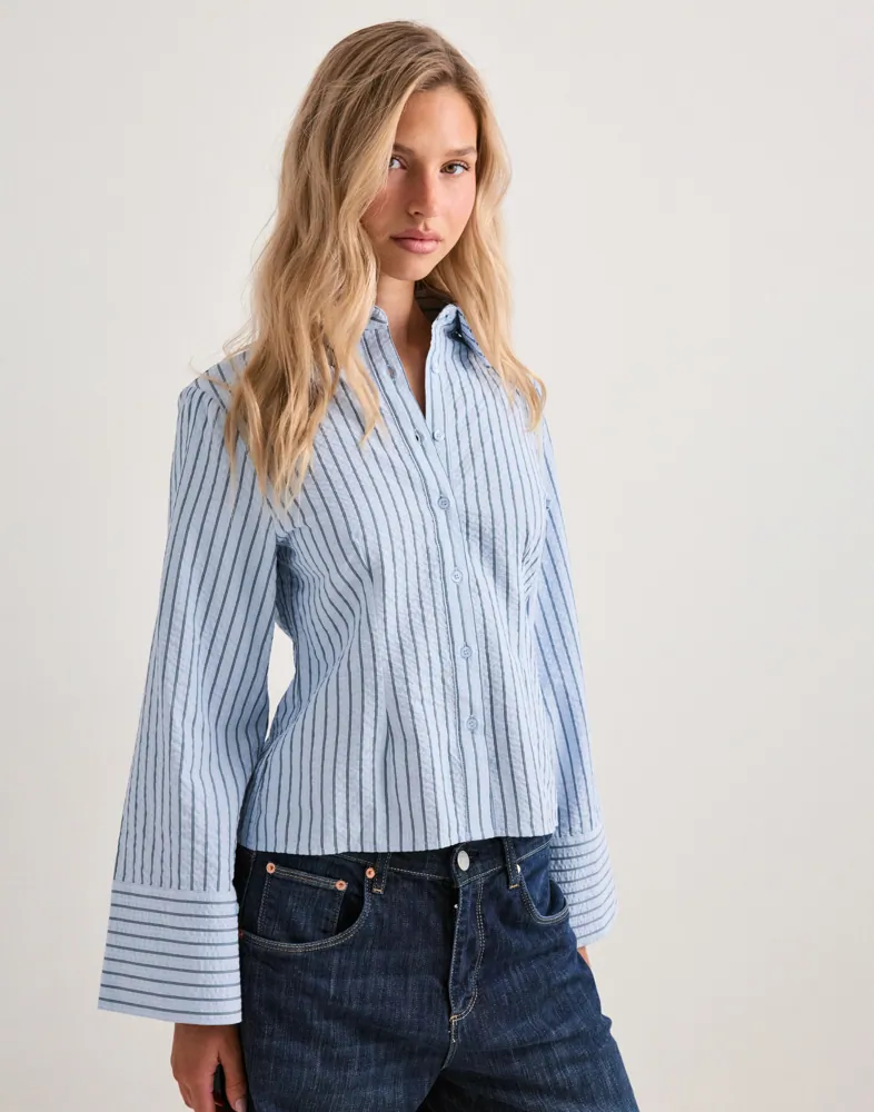 Rosa Striped Crepe Shirt