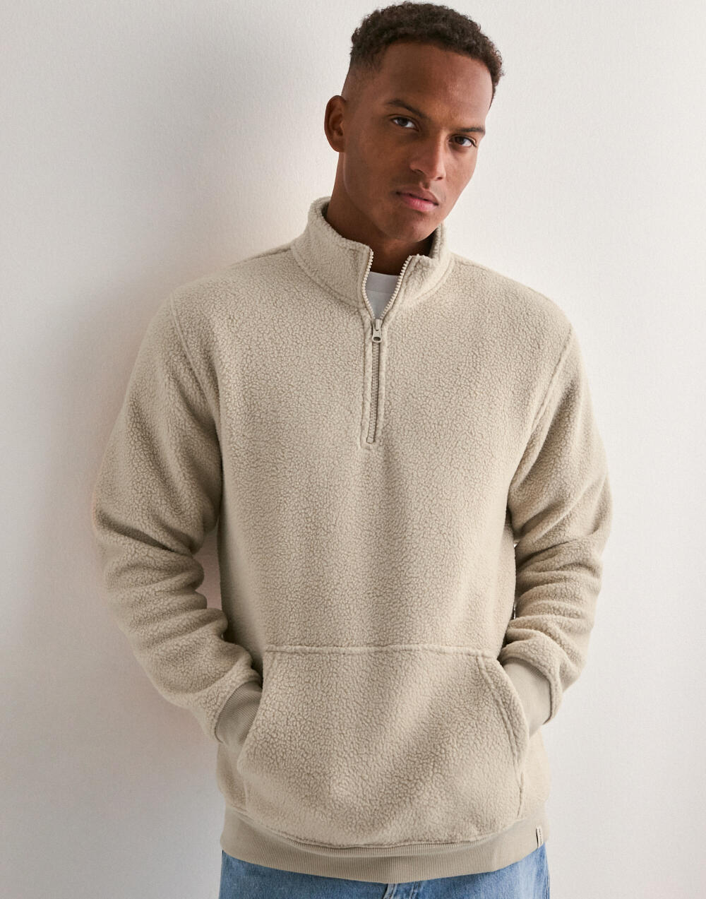 Buy Selected Men SLHDANE LS KNIT STRUCTURE HALF ZIP - Vetiver | NLYMAN