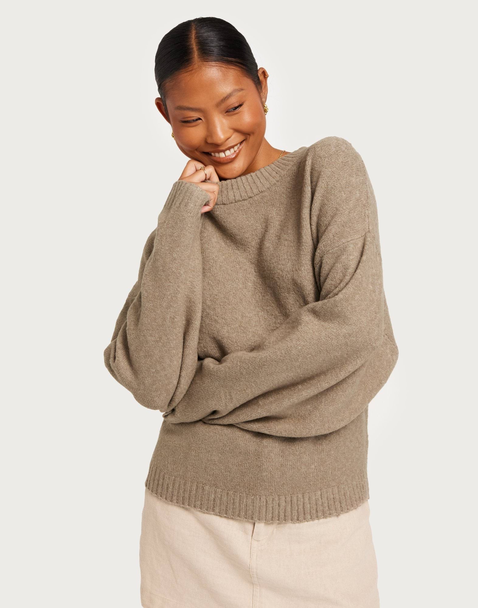Sleeve Focus Knit Sweater