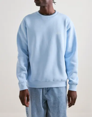 Mads Nørgaard Standard Crew Logo Sweat Sweatshirts Blå