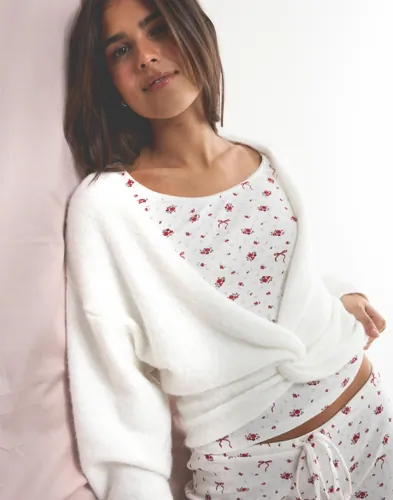 Nelly - Hvid - Twist Knit Sweater